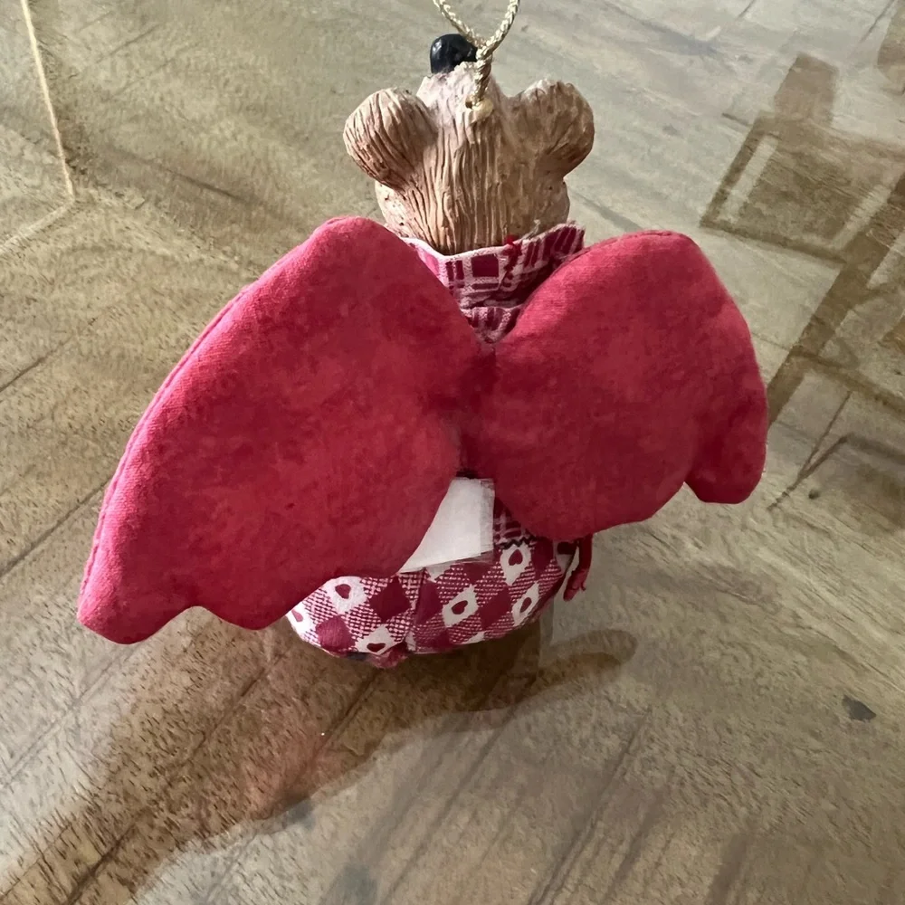 Russ Berrie Lil Countrykins Bear Angel Decoration Kathleen Kelly or ornament